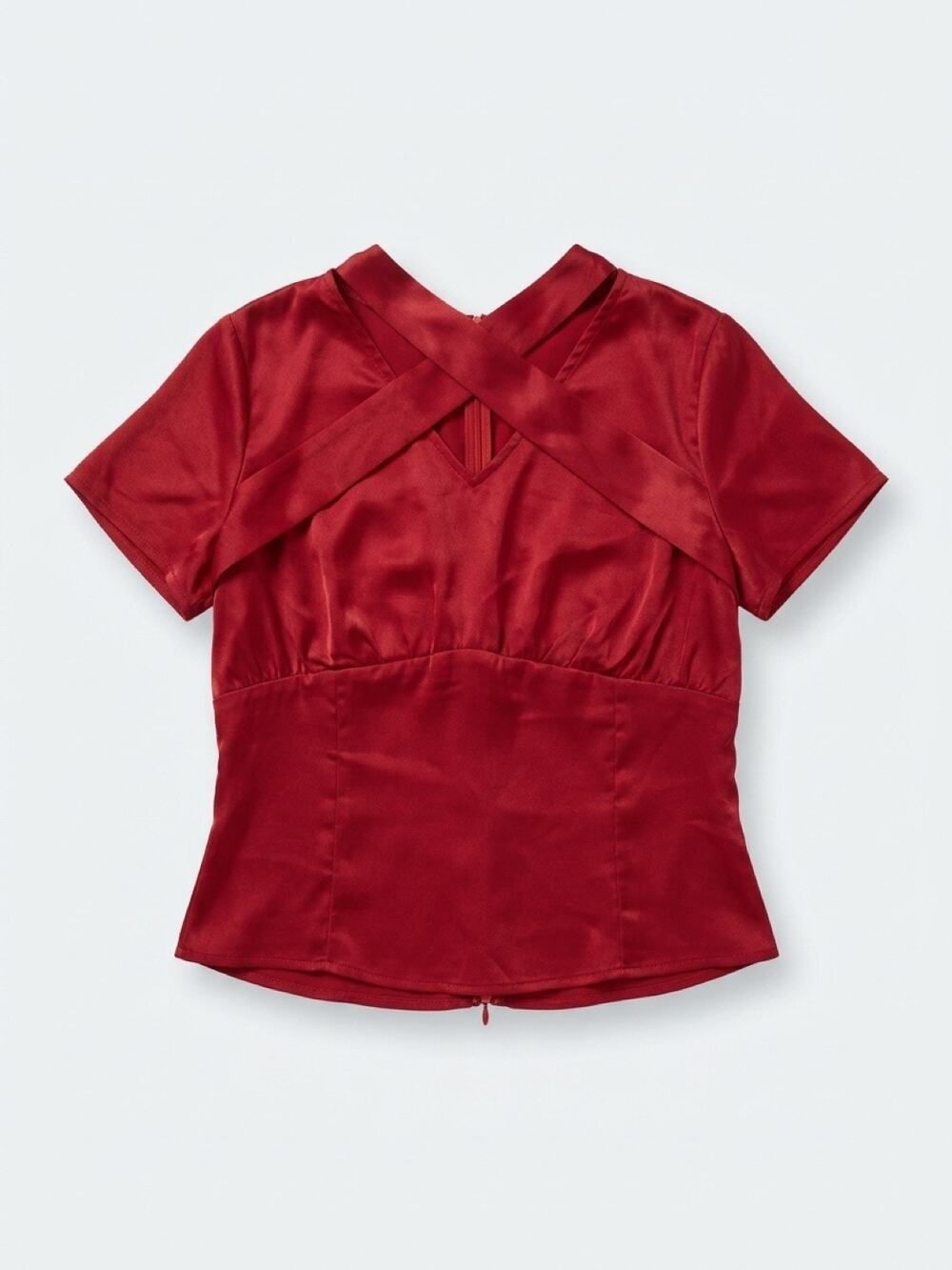 Shein New Retro Stage Blouse Red